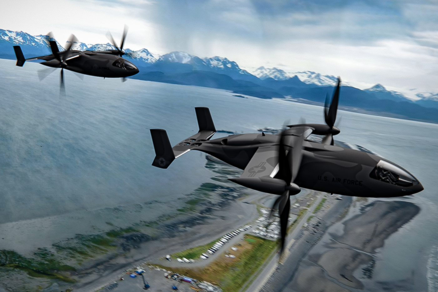 V-421 long-range hybrid-electric VTOL passenger and cargo military concept design aircraft V-421 long-range hybrid-electric VTOL passenger and cargo military concept design aircraft
